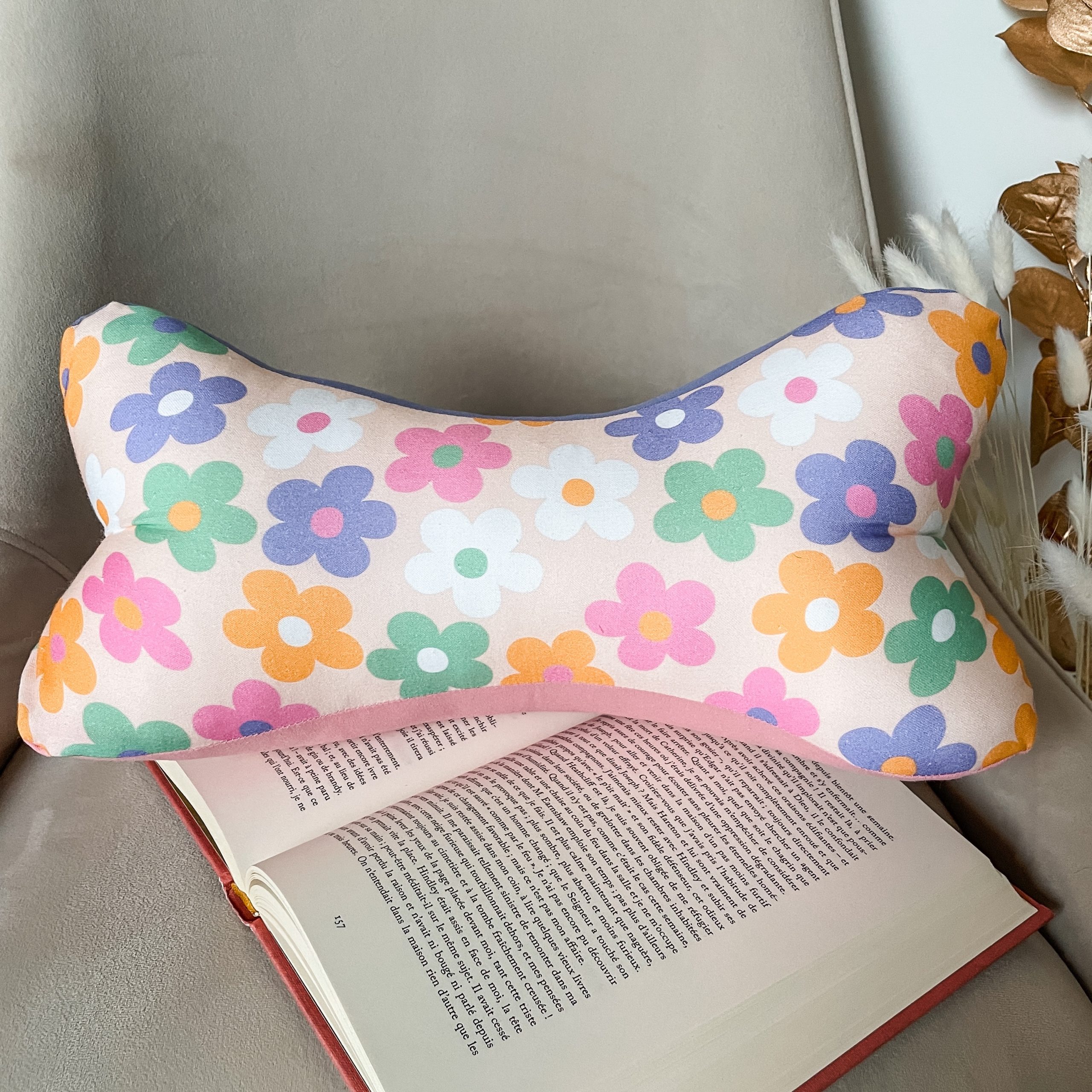 Coussin Lecture Babenest - Support Livre, Tablette - Éponge 26D, Housse Lavable - Pour Lit, Canapé